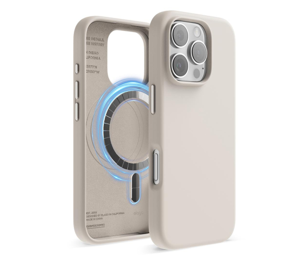 Elago Magnetic Silicone do iPhone 16 Pro Stone ES16MSSC63PRO-ST - 1278789 - zdjęcie